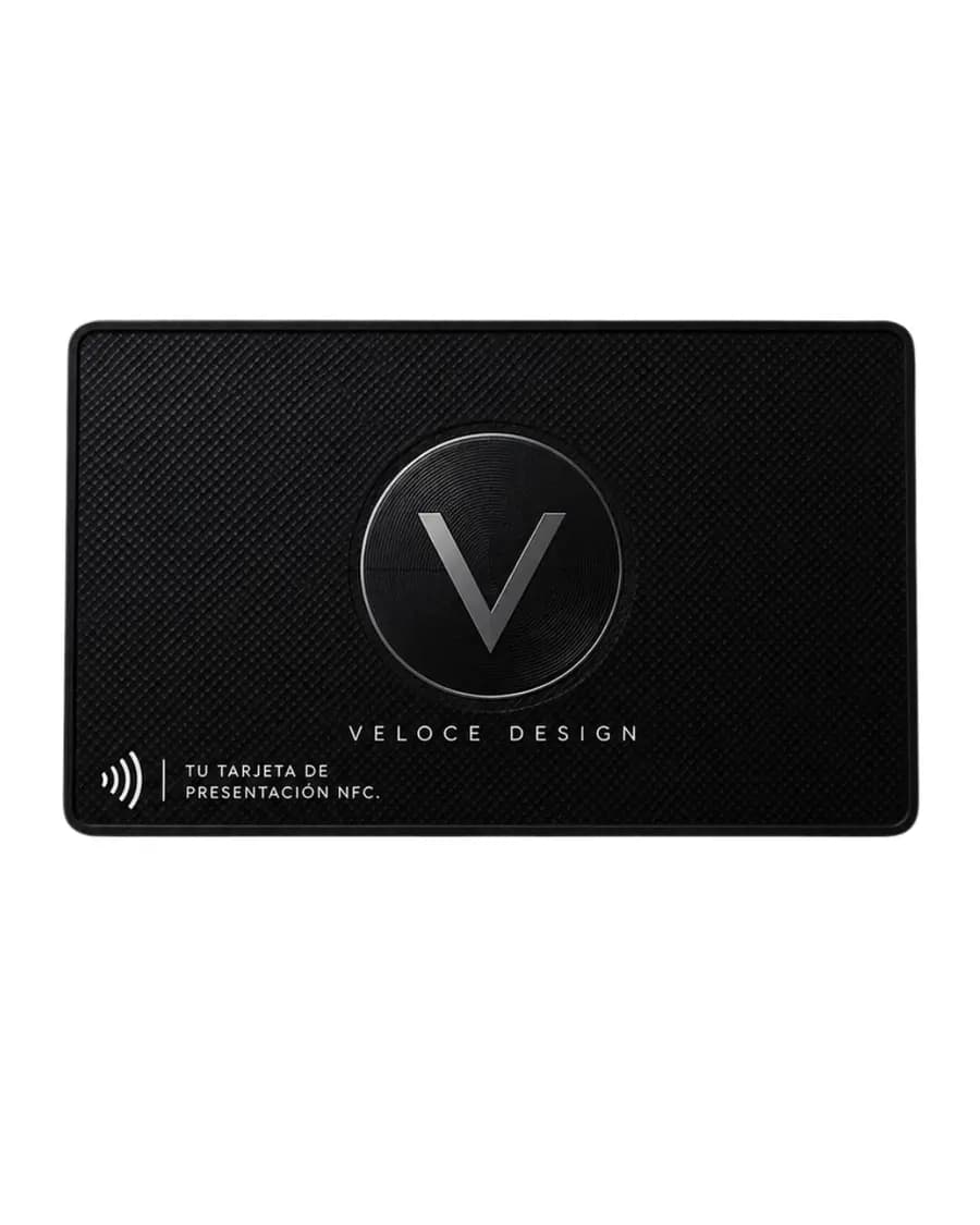 Tarjeta de presentación NFC negra de Veloce